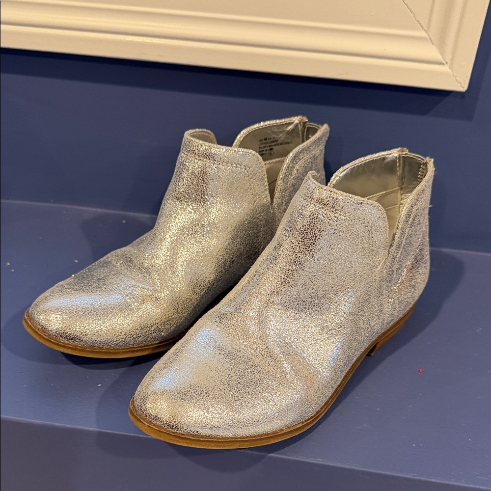 Nina by Nine West Silver Kids Ankle Boots Usa:4  Europe:35 - Picture 3 of 5